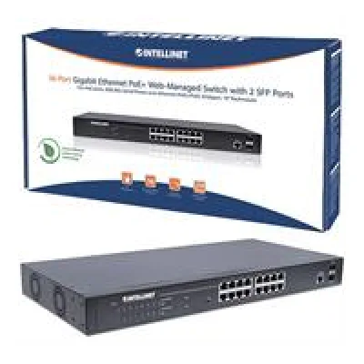 Intellinet 16-Port Gigabit Ethernet PoE Plus
